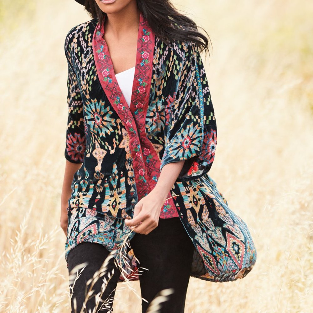 JOHNNY WAS Payden Reversible Kimono  M NWT
